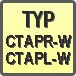 Piktogram - Typ: CTAPR/L-W